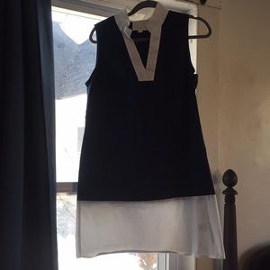 Navy and white dress